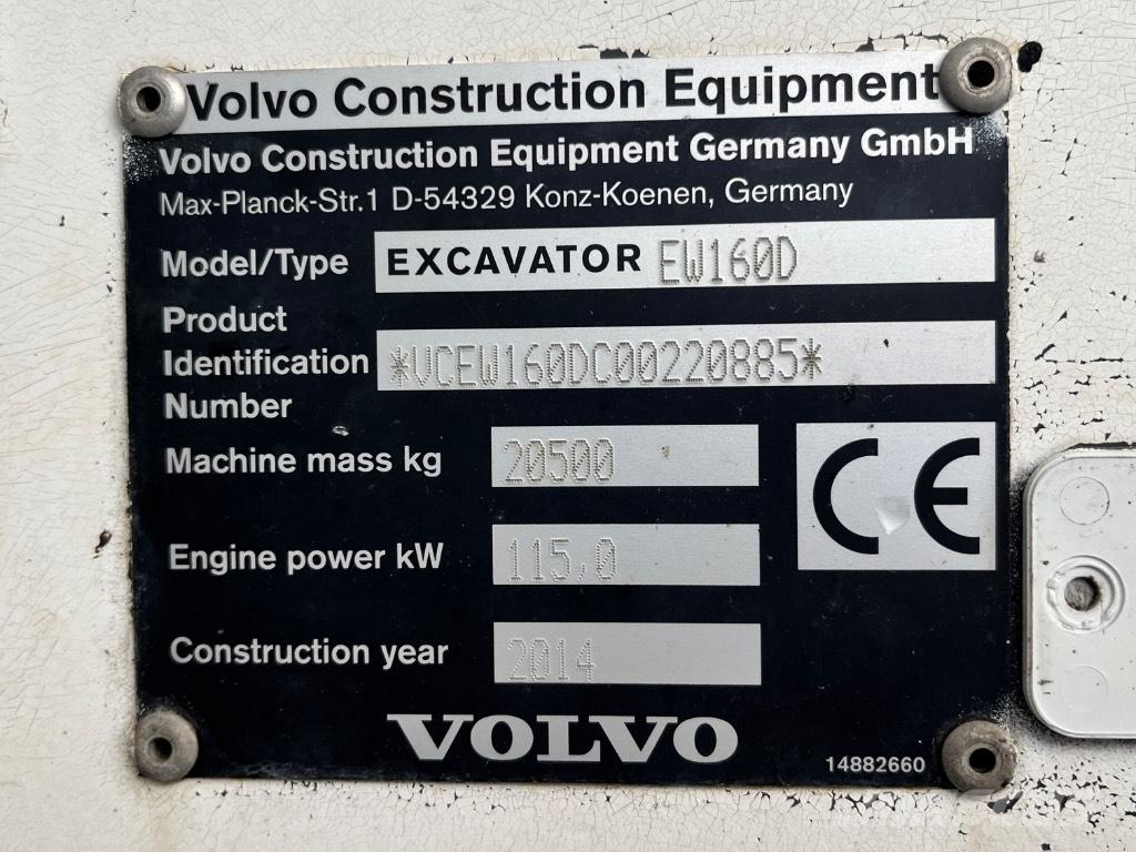 Volvo EW 160 D Wielgraafmachines