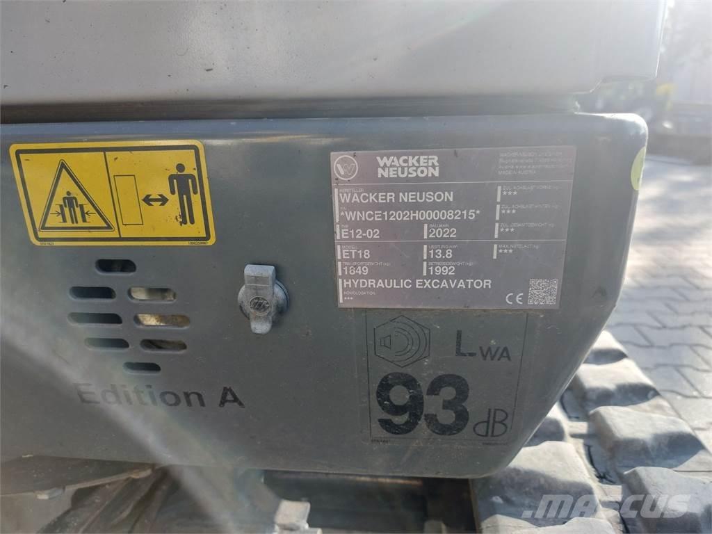 Wacker Neuson ET18 Rupsgraafmachines