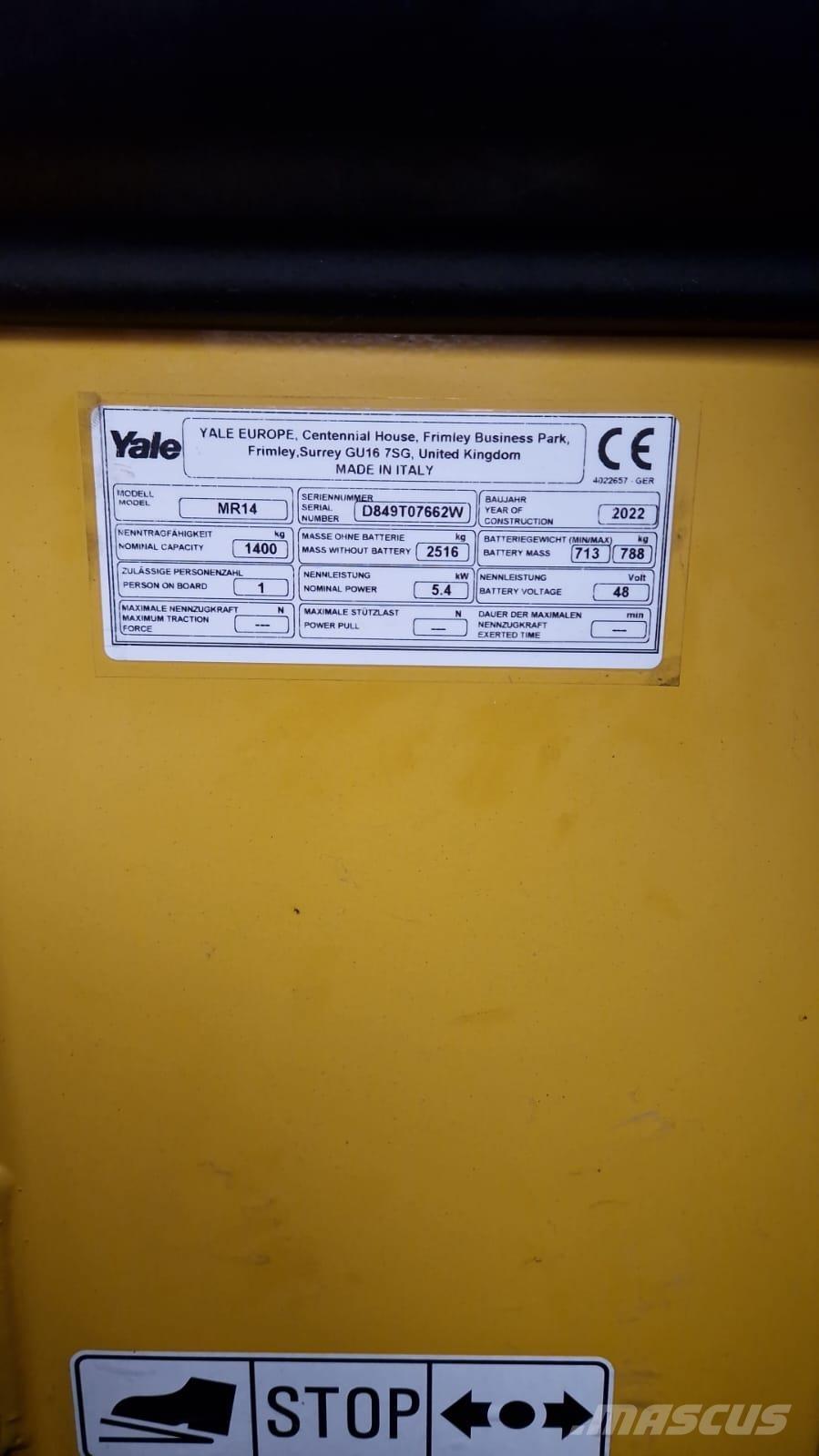 Yale MR14 Reachtruck voor hoog niveau