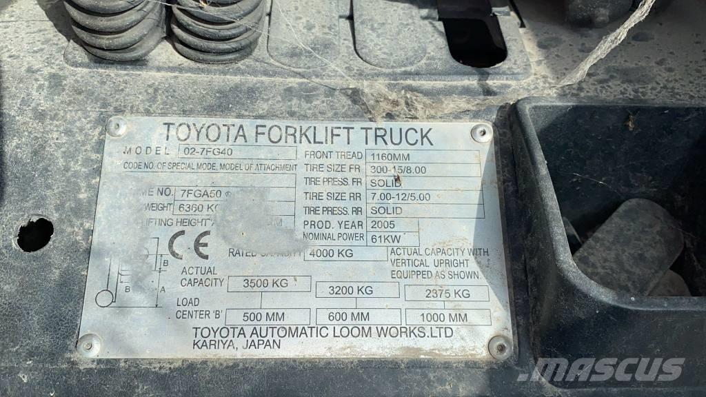 Toyota 02-7 FG 40 LPG heftrucks