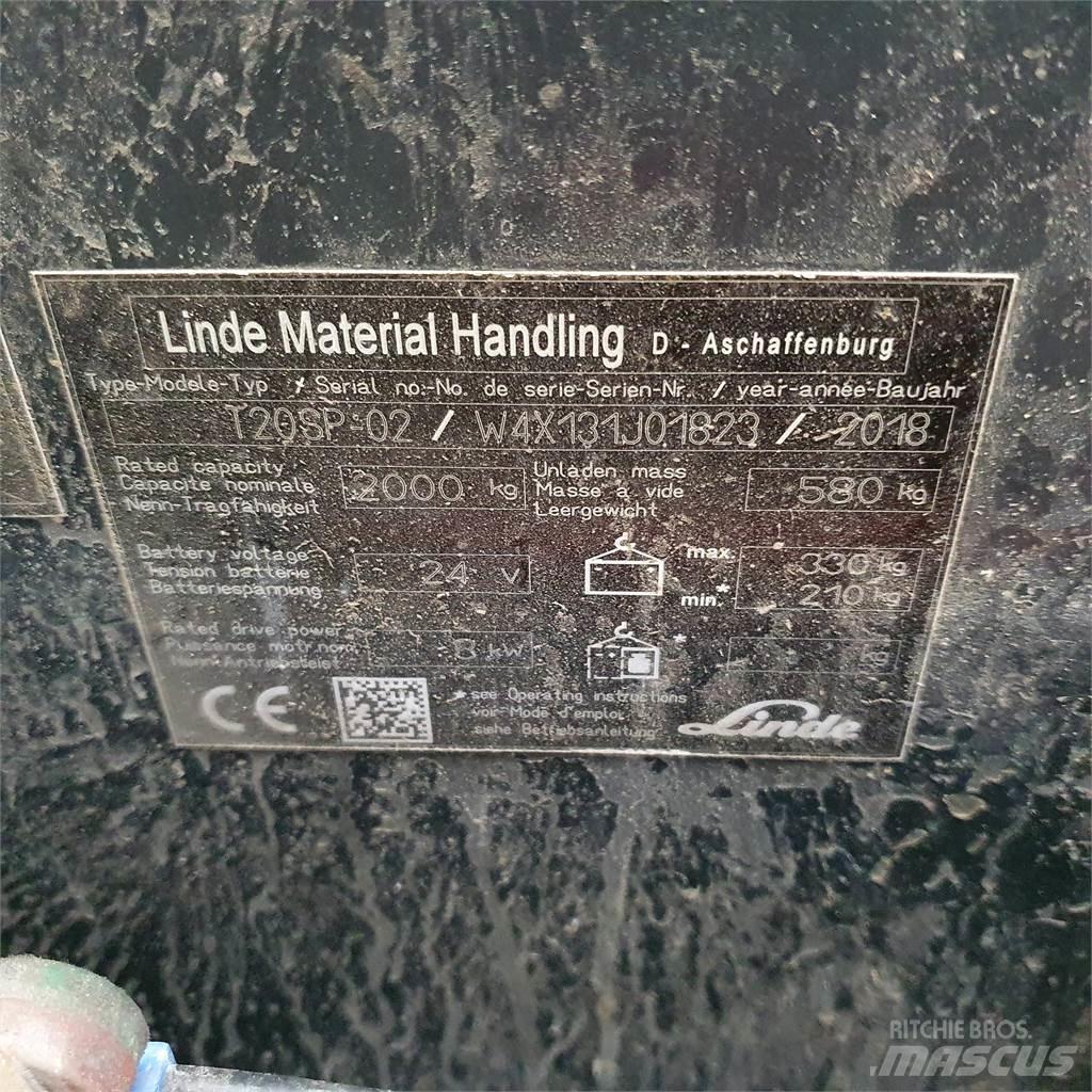 Linde T20SP kurz Electro-pallettrucks