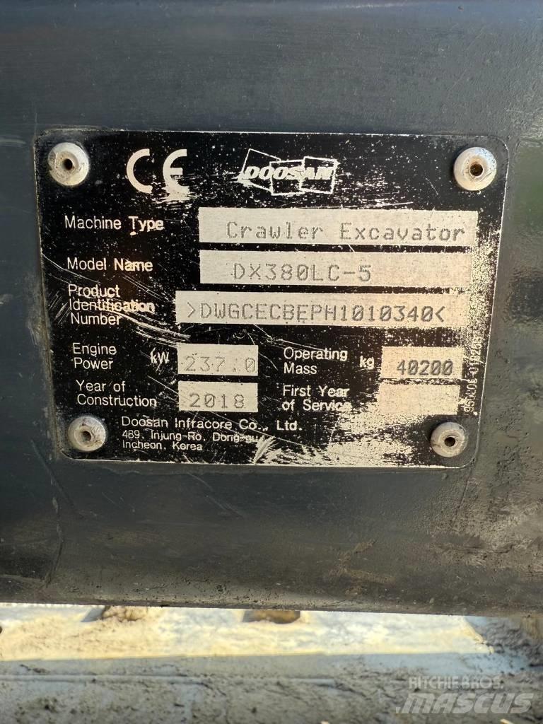 Doosan DX 380 LC-5 Rupsgraafmachines
