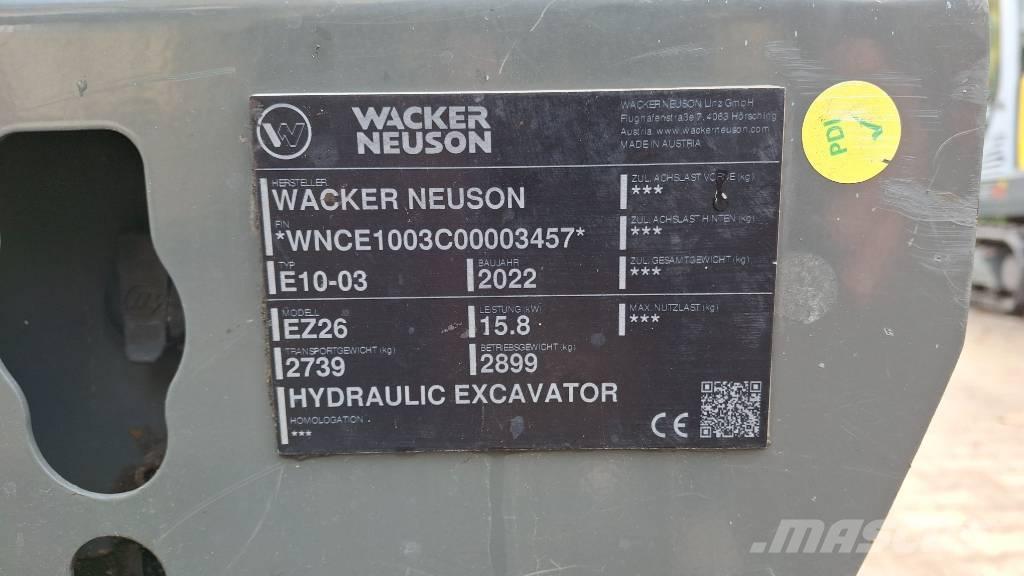 Wacker Neuson EZ26 Rupsgraafmachines