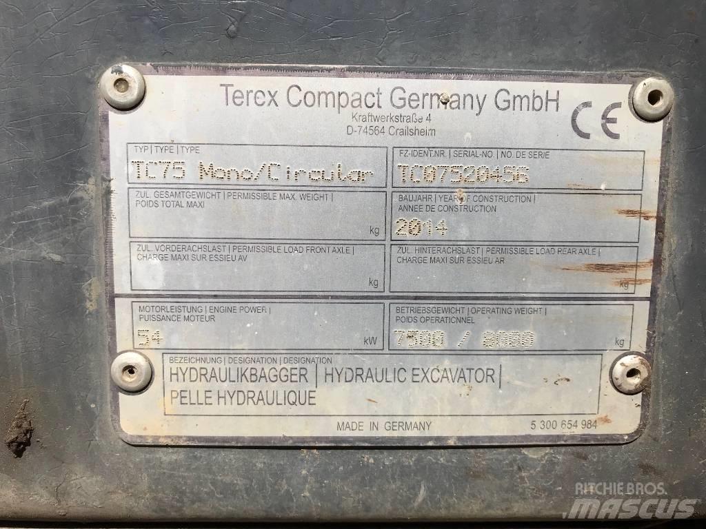 Terex TC 75 Midigraafmachines 7t - 12t