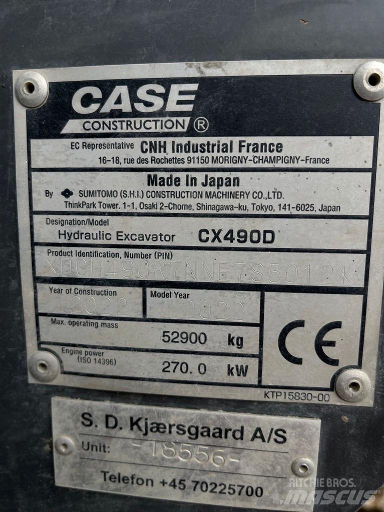 CASE CX 490 D Rupsgraafmachines