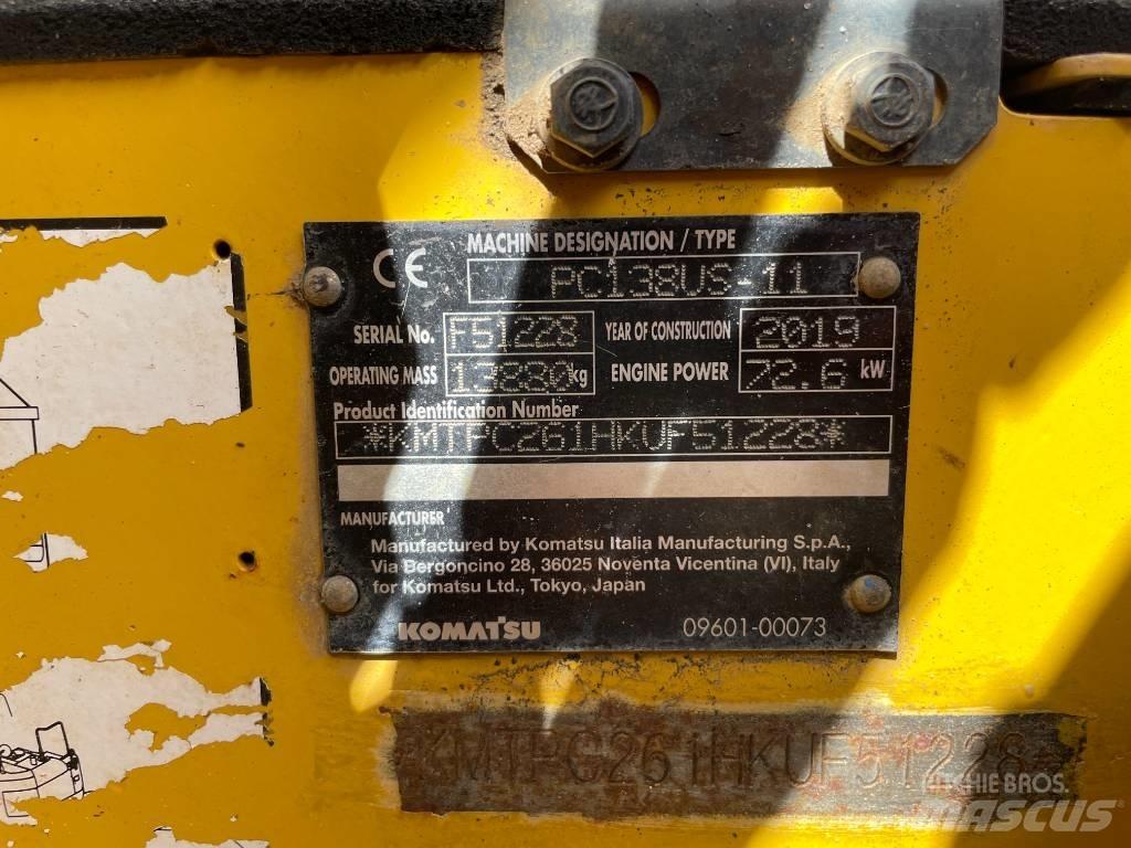 Komatsu PC 138 US-11 Rupsgraafmachines