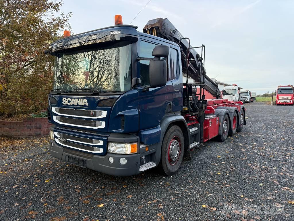 Scania P450 8x2/4 Containertrucks met kabelsysteem