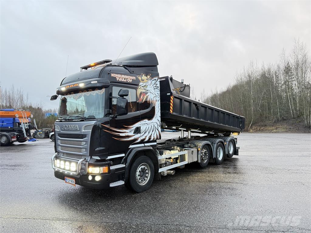 Scania R 580 8X2 Containertrucks met kabelsysteem