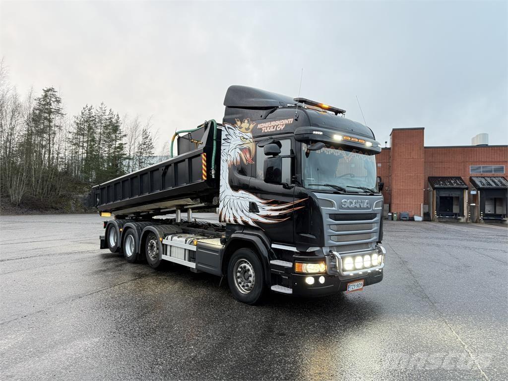 Scania R 580 8X2 Containertrucks met kabelsysteem
