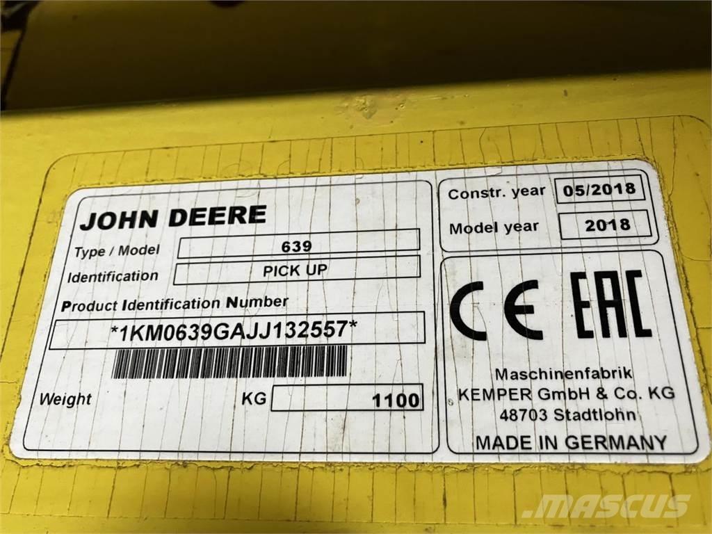 John Deere 639 Accessoires voor maaidorsmachines