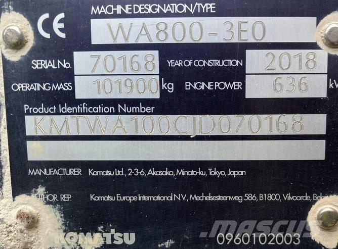 Komatsu WA 800-3 Wielladers