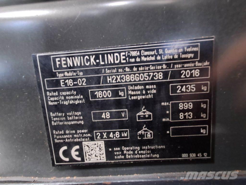 Linde E16-02 Elektrische heftrucks
