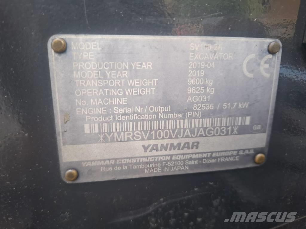 Yanmar SV 100-2A Midigraafmachines 7t - 12t
