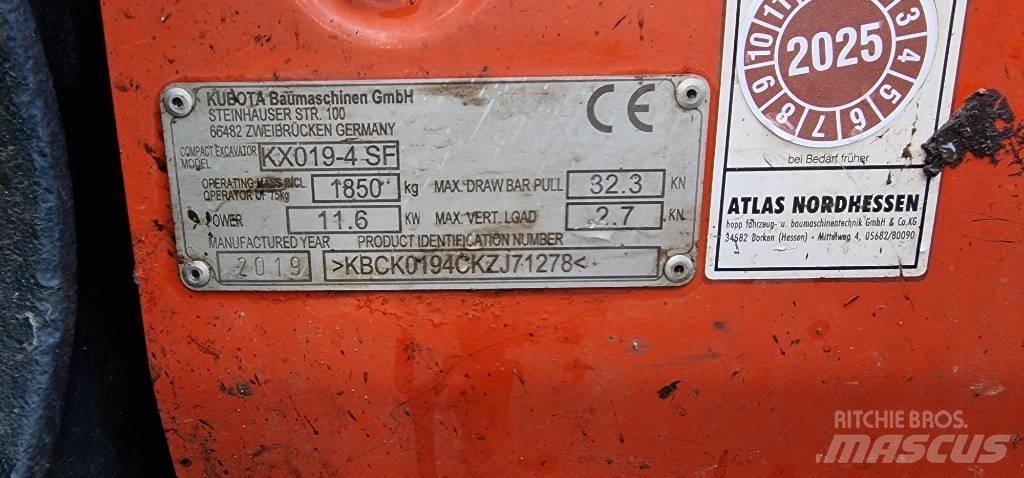 Kubota KX 019-4 Minigraafmachines < 7t