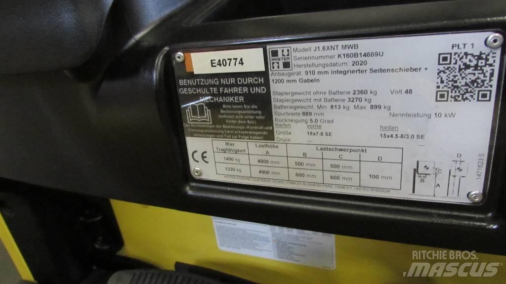 Hyster J1.6XNT MWB Elektrische heftrucks