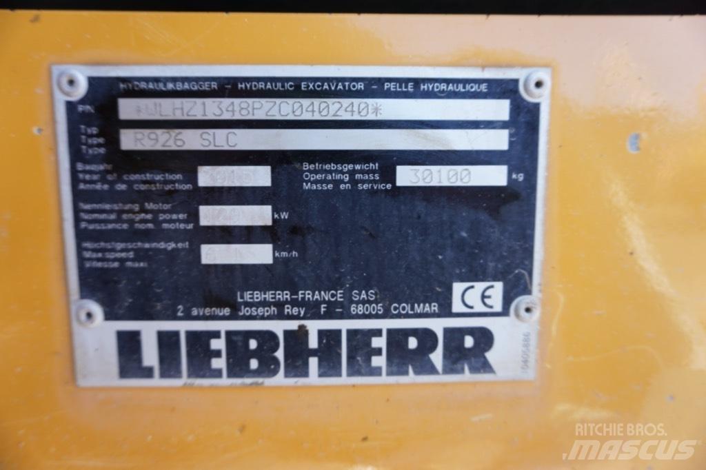 Liebherr R 926 SLC Rupsgraafmachines