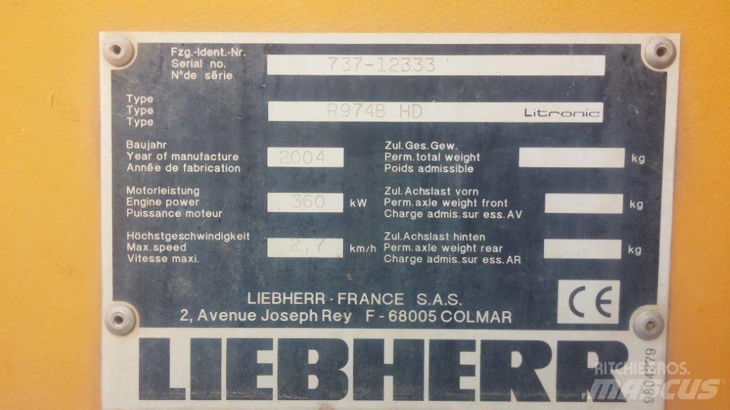 Liebherr R 974 B HD Rupsgraafmachines