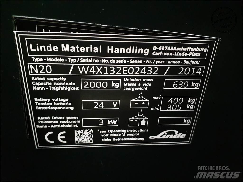 Linde N20-lang Orderpicker voor laag niveau