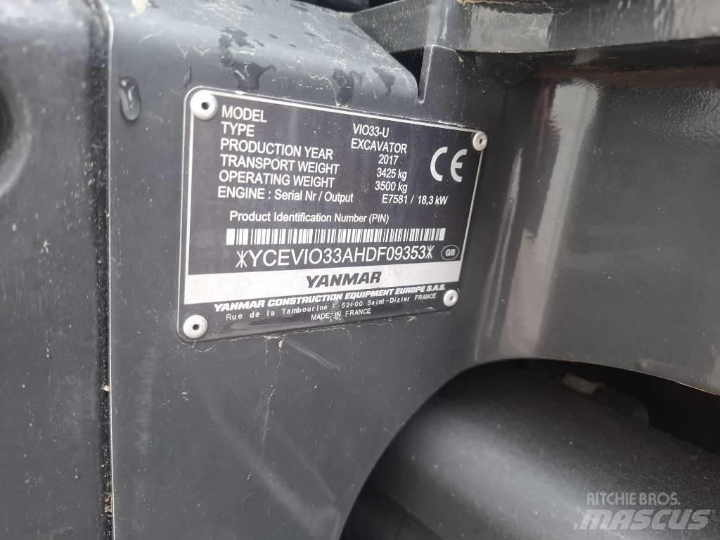 Yanmar Vio 33 U Minigraafmachines < 7t