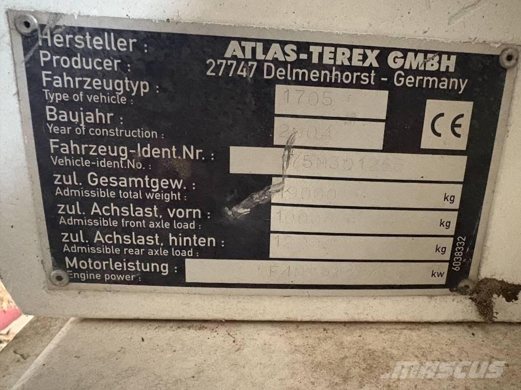 Terex 1705m Graaf-laadcombinaties