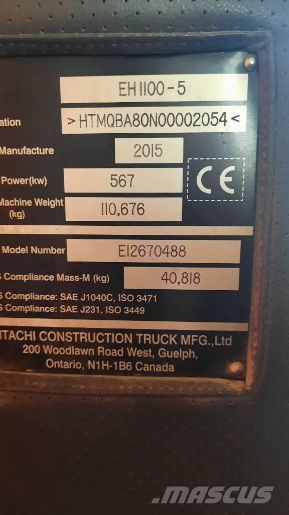 Hitachi EH 1100-5 Starre dumpers
