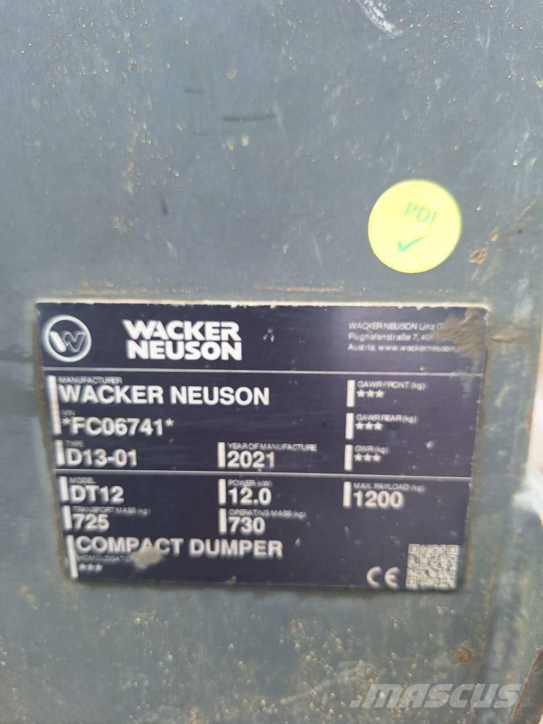 Wacker Neuson DT 12 Rupsdumpers
