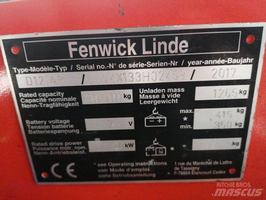 Linde D12AP Meeloop stapelaar