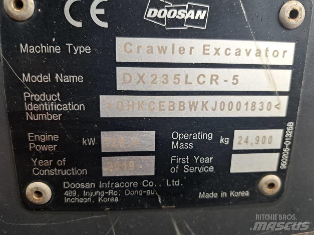 Doosan DX 235 LCR-5 Rupsgraafmachines