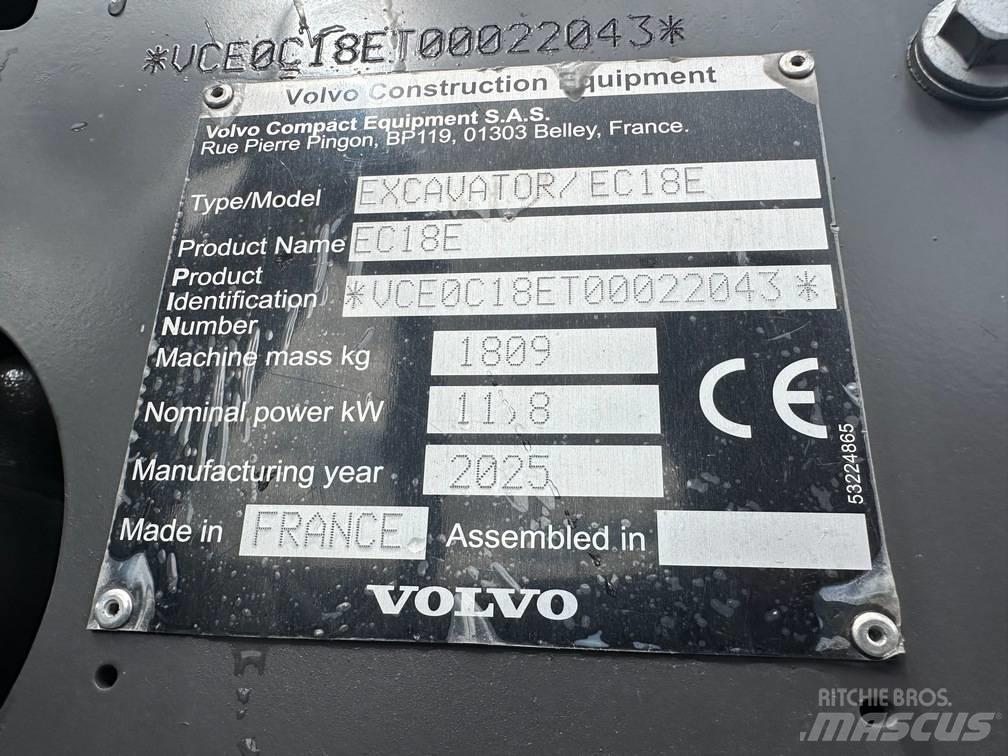Volvo EC 18 E Minigraafmachines < 7t