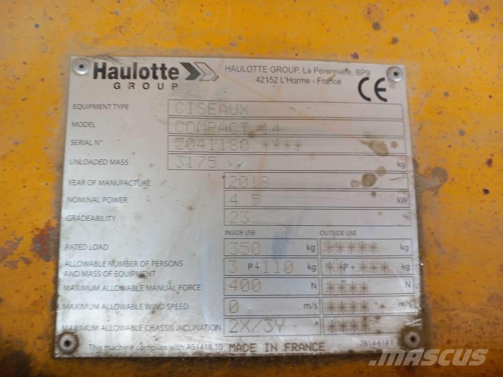 Haulotte Compact 14 Schaarhoogwerkers