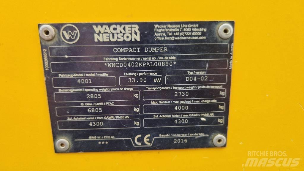 Wacker Neuson 4001 Mini Dumpers