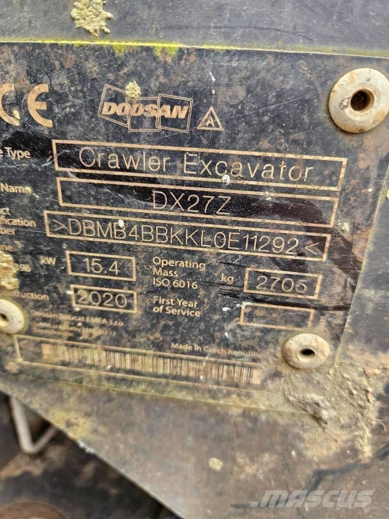 Doosan DX 27 Z Minigraafmachines < 7t