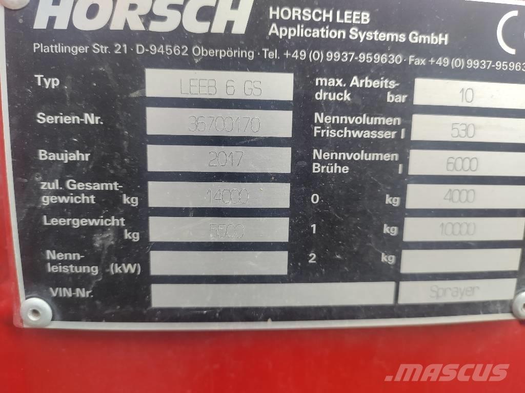 Horsch Leeb 6 GS Getrokken spuitmachines