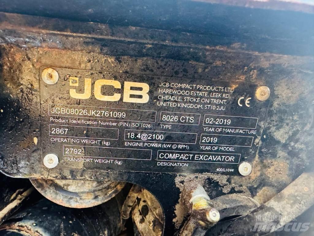 JCB 8026 CTS Minigraafmachines < 7t