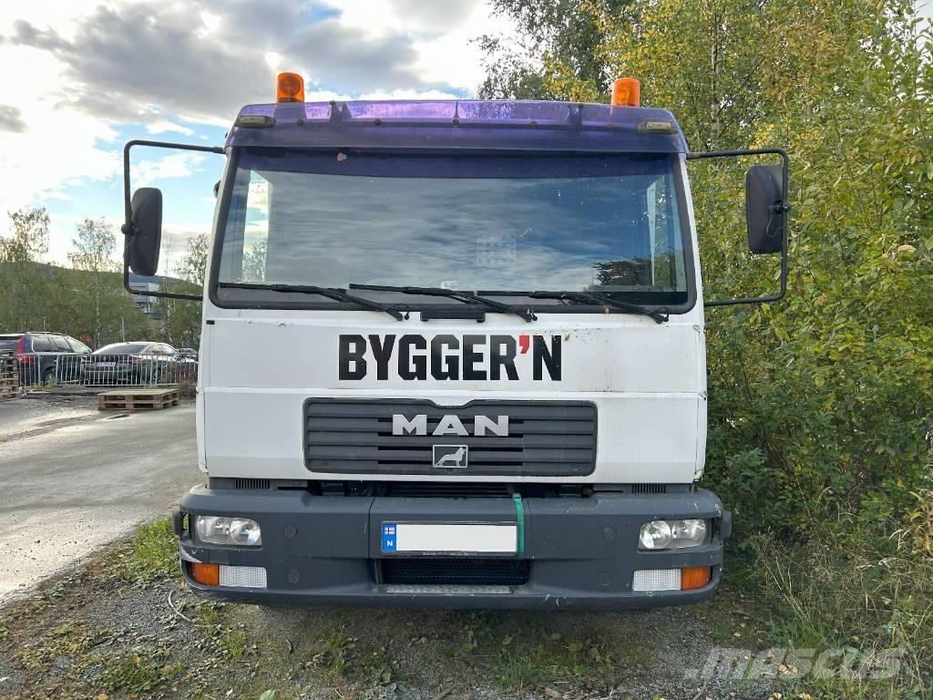 MAN LE 8.180 Vlakke laadvloer met kraan