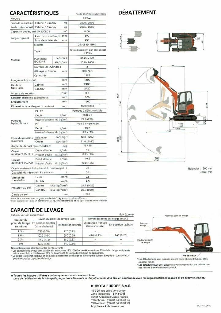 Kubota U 27-4 Minigraafmachines < 7t