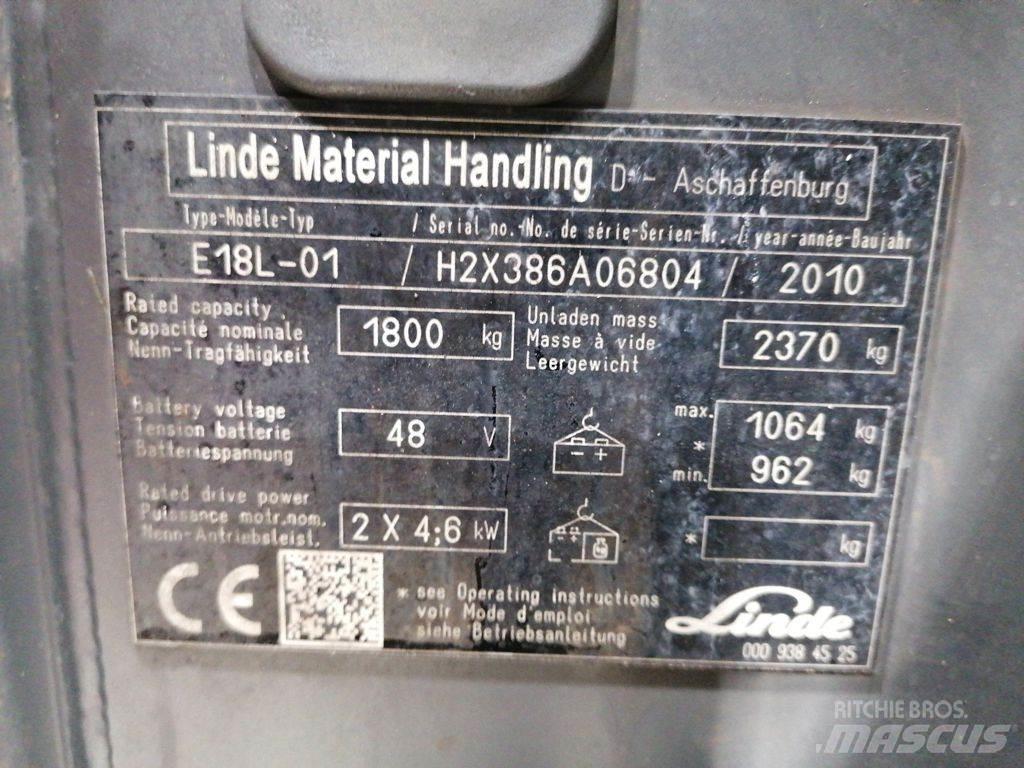 Linde E18L-01 Elektrische heftrucks