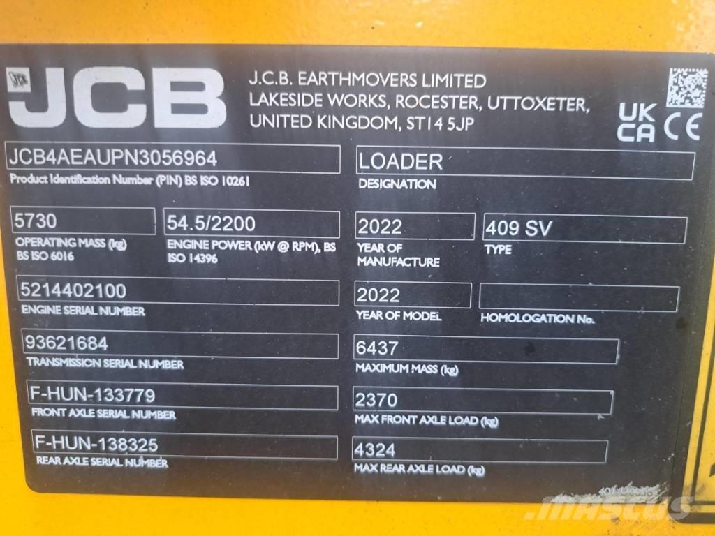 JCB 409 Wielladers