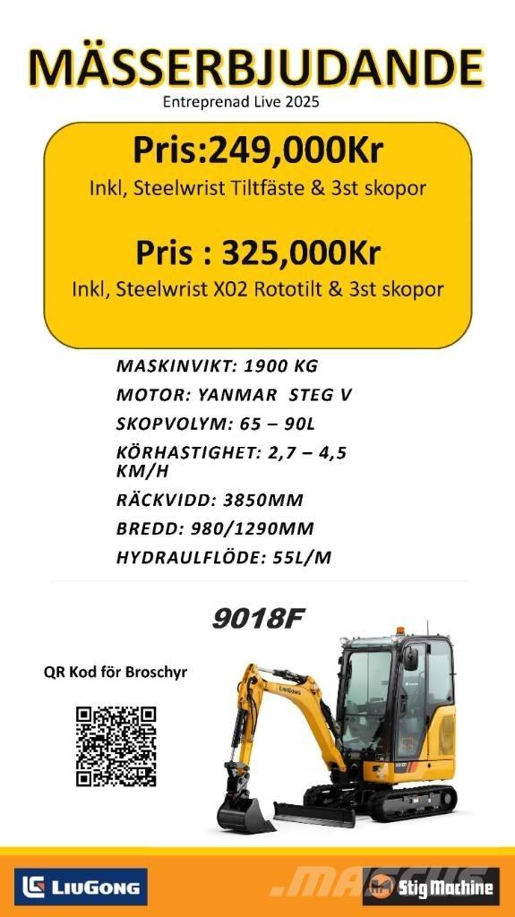 LiuGong 9018 F Minigraafmachines < 7t