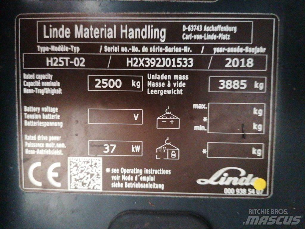 Linde H25T-02 LPG heftrucks
