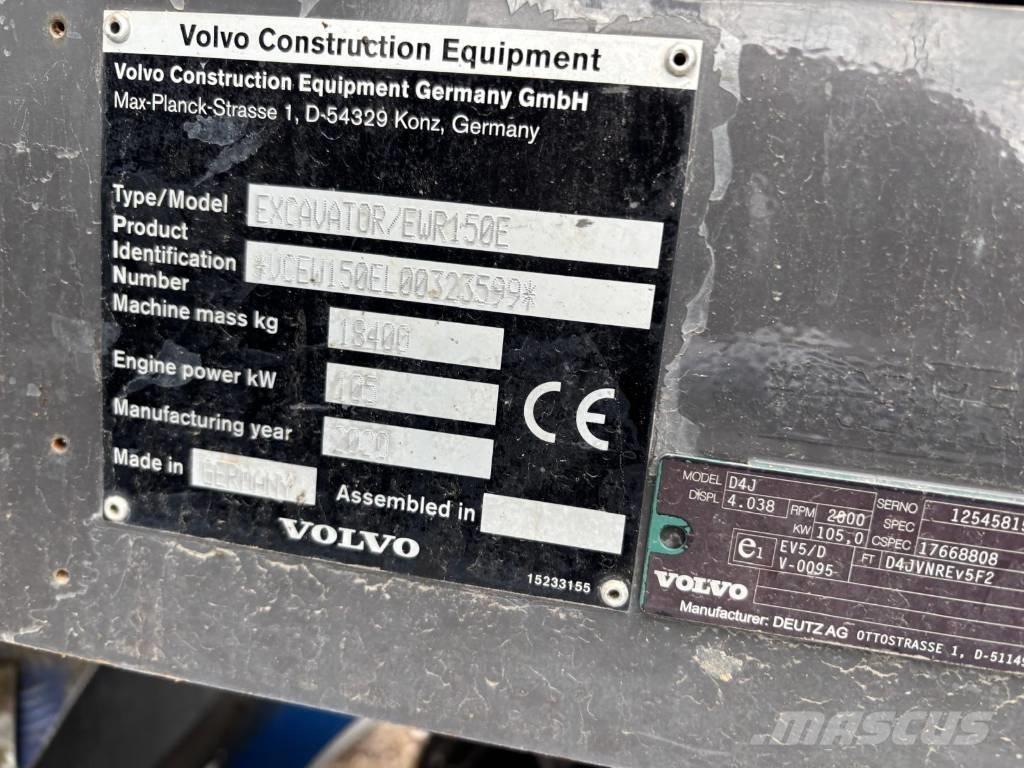 Volvo EWR 150 E Wielgraafmachines