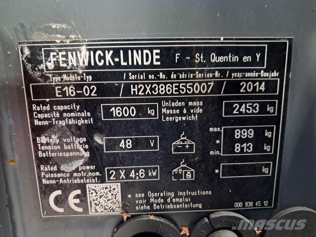Linde E16-02 Elektrische heftrucks
