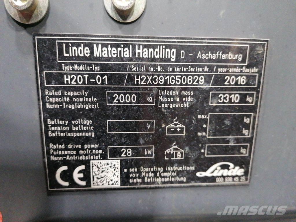 Linde H20T-01 LPG heftrucks