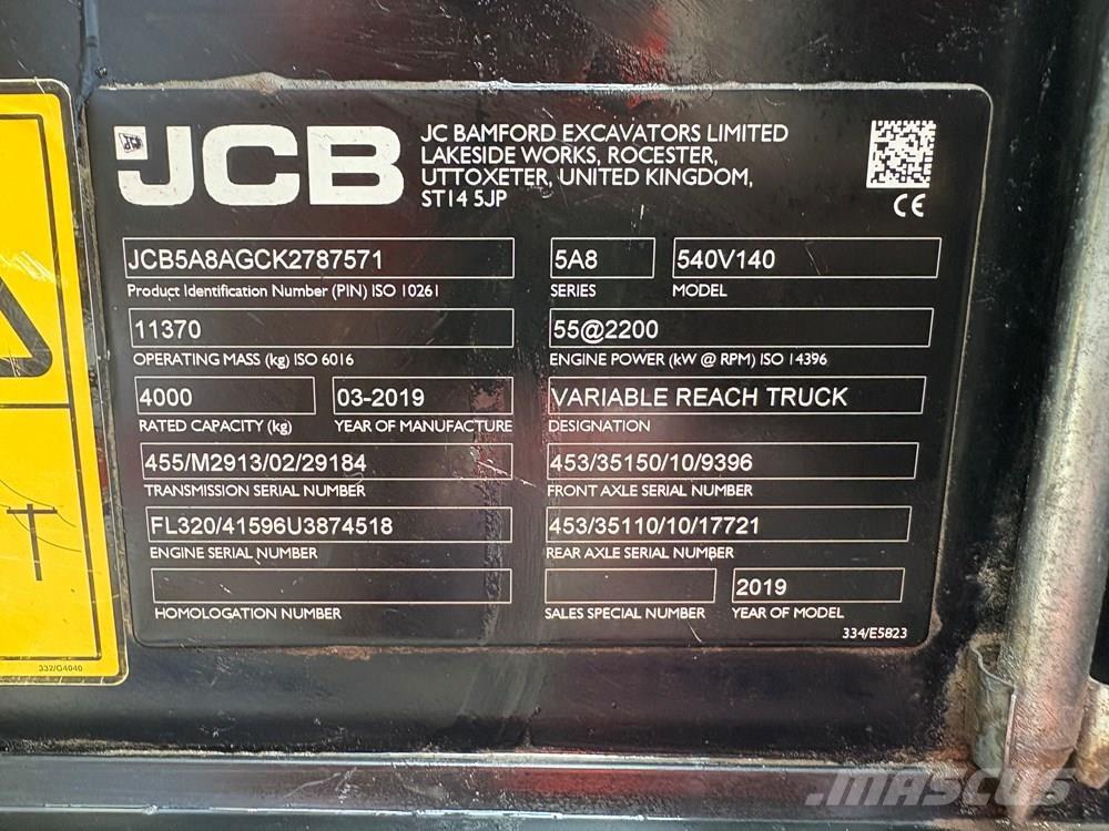 JCB 540-140 Verreikers