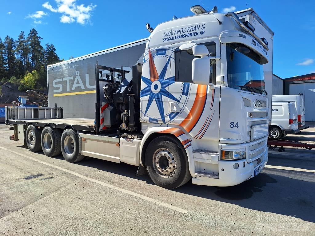 Scania G490 LB8x4*4 Vlakke laadvloer met kraan