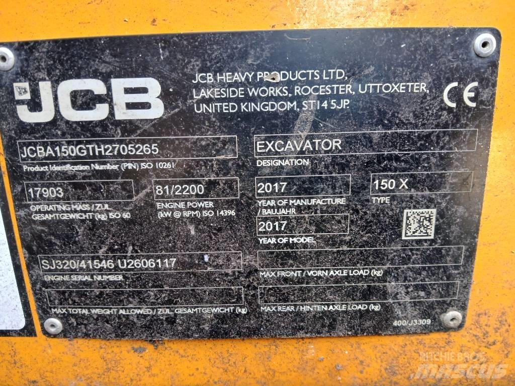 JCB 150X Rupsgraafmachines
