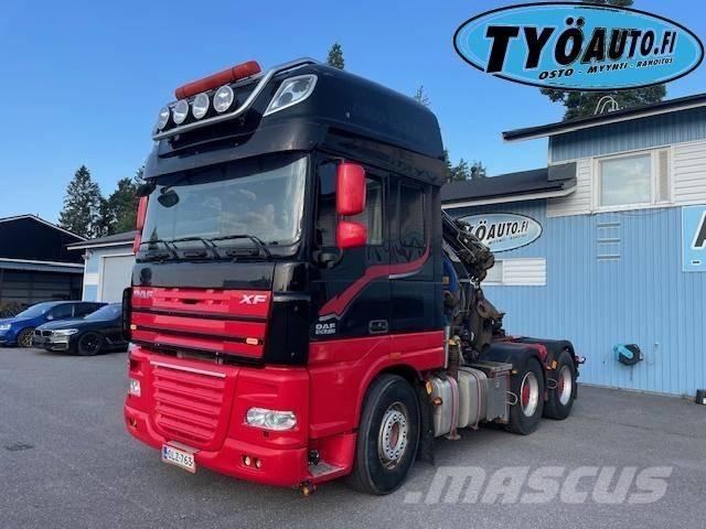DAF Xf 105.510 6x4 Vlakke laadvloer met kraan