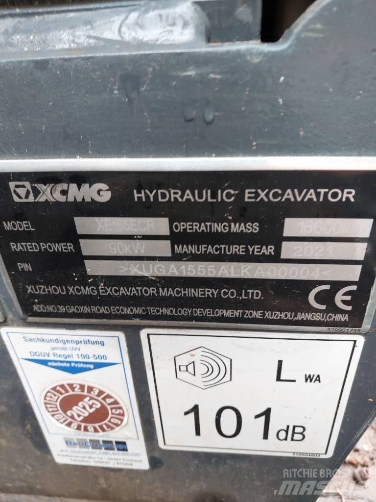 XCMG XE 155 ECR Rupsgraafmachines
