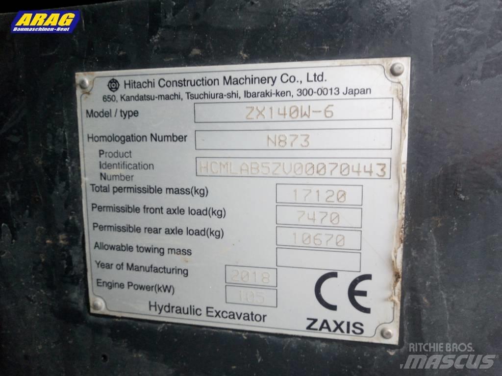 Hitachi ZX 140 W-6 Wielgraafmachines