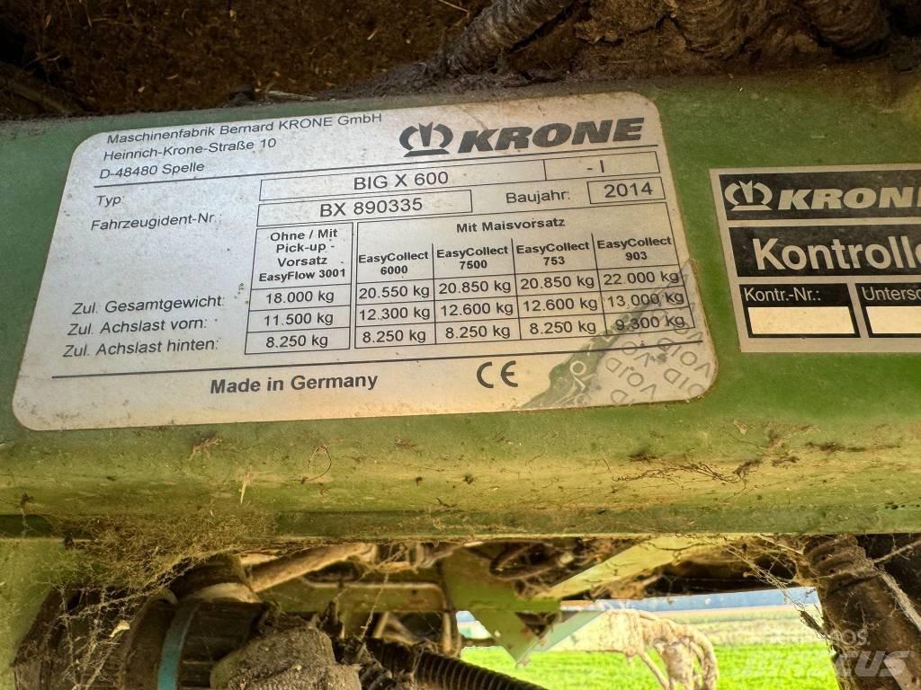 Krone Big X 600 Zelfrijdende veldhakselaars